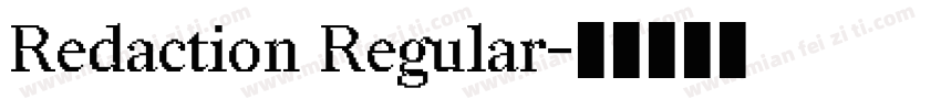 Redaction Regular字体转换